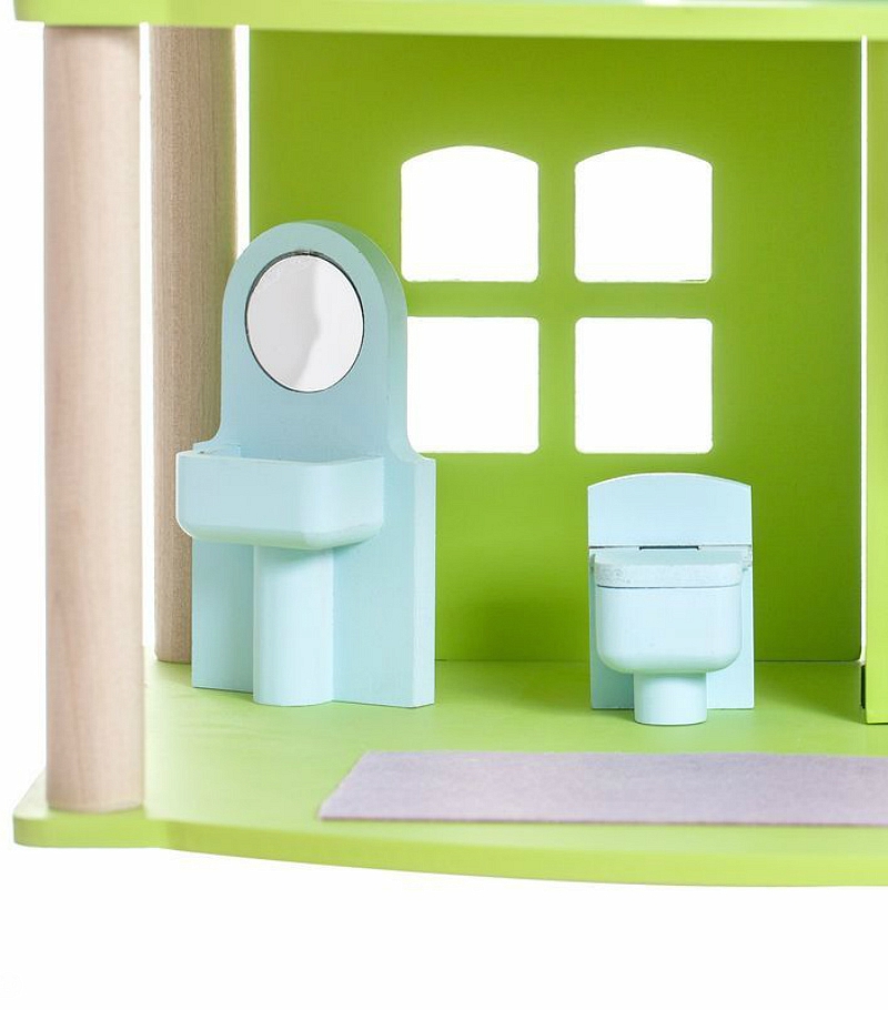 Кукольный домик – Фиолент, с мебелью 14 предметов  